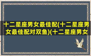 十二星座男女最佳配(十二星座男女最佳配对双鱼)(十二星座男女婚配表)