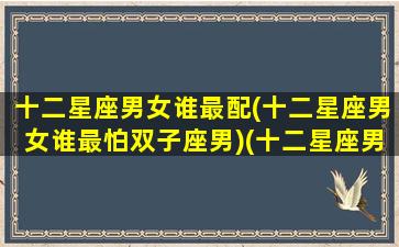 十二星座男女谁最配(十二星座男女谁最怕双子座男)(十二星座男女绝配表)