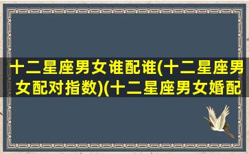 十二星座男女谁配谁(十二星座男女配对指数)(十二星座男女婚配表)