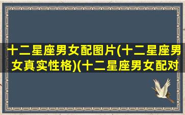 十二星座男女配图片(十二星座男女真实性格)(十二星座男女配对组合夫妻)