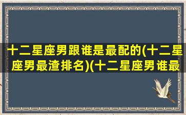 十二星座男跟谁是最配的(十二星座男最渣排名)(十二星座男谁最好)