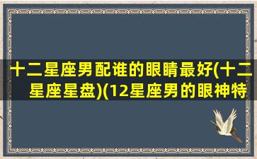 十二星座男配谁的眼睛最好(十二星座星盘)(12星座男的眼神特点)