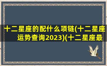 十二星座的配什么项链(十二星座运势查询2023)(十二星座最适合的项链)