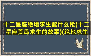 十二星座绝地求生配什么枪(十二星座荒岛求生的故事)(绝地求生12星座专属枪)