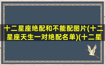 十二星座绝配和不能配图片(十二星座天生一对绝配名单)(十二星座绝配表指数)