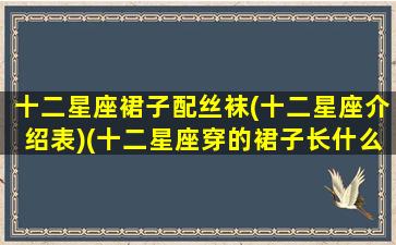 十二星座裙子配丝袜(十二星座介绍表)(十二星座穿的裙子长什么样)