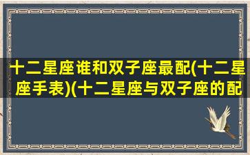 十二星座谁和双子座最配(十二星座手表)(十二星座与双子座的配对指数)