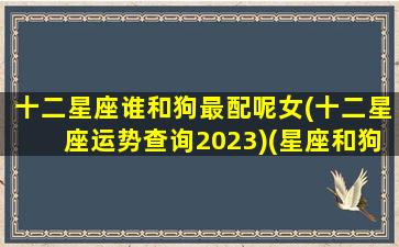 十二星座谁和狗最配呢女(十二星座运势查询2023)(星座和狗狗的匹配值)