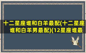 十二星座谁和白羊最配(十二星座谁和白羊男最配)(12星座谁最配白羊座)