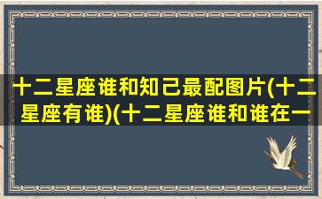 十二星座谁和知己最配图片(十二星座有谁)(十二星座谁和谁在一起最配)