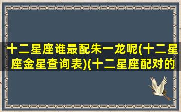 十二星座谁最配朱一龙呢(十二星座金星查询表)(十二星座配对的明星)