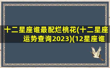 十二星座谁最配烂桃花(十二星座运势查询2023)(12星座谁的桃花运最旺2020)