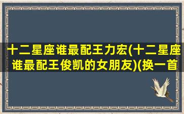 十二星座谁最配王力宏(十二星座谁最配王俊凯的女朋友)(换一首王力宏的星座)