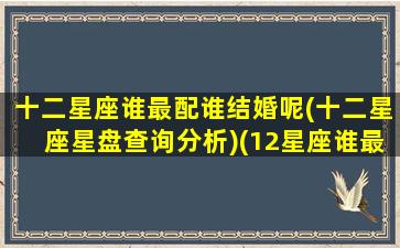 十二星座谁最配谁结婚呢(十二星座星盘查询分析)(12星座谁最配谁)