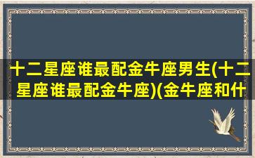 十二星座谁最配金牛座男生(十二星座谁最配金牛座)(金牛座和什么星座的男生最配)