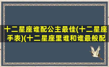 十二星座谁配公主最佳(十二星座手表)(十二星座里谁和谁最般配)