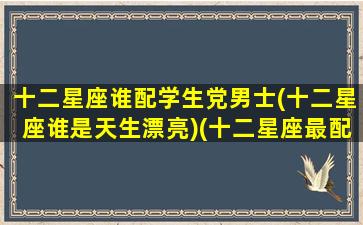 十二星座谁配学生党男士(十二星座谁是天生漂亮)(十二星座最配什么地方的大学)