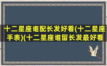 十二星座谁配长发好看(十二星座手表)(十二星座谁留长发最好看)