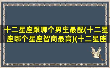 十二星座跟哪个男生最配(十二星座哪个星座智商最高)(十二星座中哪个星座和哪个星座最配)