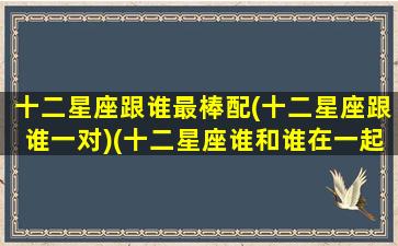 十二星座跟谁最棒配(十二星座跟谁一对)(十二星座谁和谁在一起最配)
