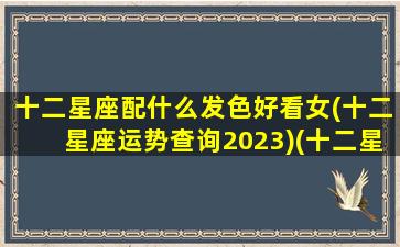 十二星座配什么发色好看女(十二星座运势查询2023)(十二星座配什么颜色)