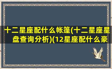 十二星座配什么帐篷(十二星座星盘查询分析)(12星座配什么豪车)