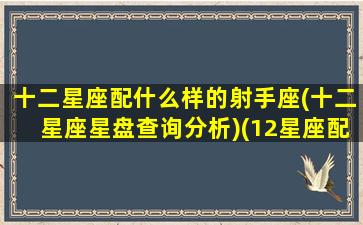 十二星座配什么样的射手座(十二星座星盘查询分析)(12星座配什么星座最好)