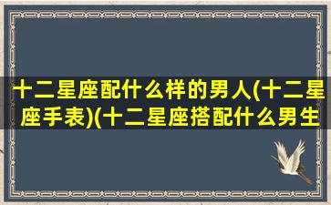 十二星座配什么样的男人(十二星座手表)(十二星座搭配什么男生)