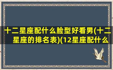 十二星座配什么脸型好看男(十二星座的排名表)(12星座配什么男生)