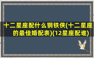 十二星座配什么钢铁侠(十二星座的最佳婚配表)(12星座配谁)