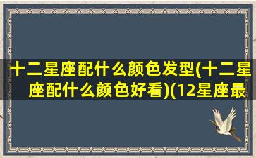 十二星座配什么颜色发型(十二星座配什么颜色好看)(12星座最适合的颜色)