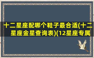 十二星座配哪个鞋子最合适(十二星座金星查询表)(12星座专属的鞋子)