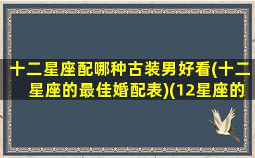 十二星座配哪种古装男好看(十二星座的最佳婚配表)(12星座的古装婚纱照图片大全)