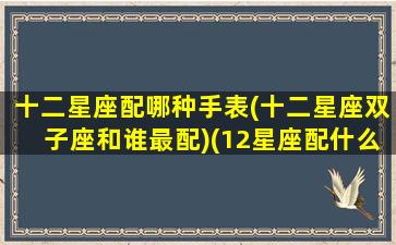 十二星座配哪种手表(十二星座双子座和谁最配)(12星座配什么星座最好)