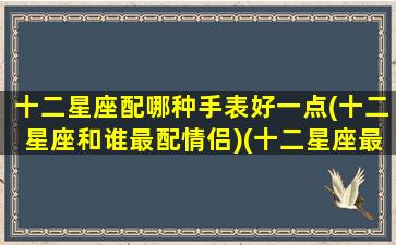 十二星座配哪种手表好一点(十二星座和谁最配情侣)(十二星座最配什么手机)