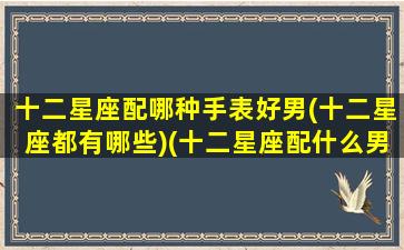 十二星座配哪种手表好男(十二星座都有哪些)(十二星座配什么男生)