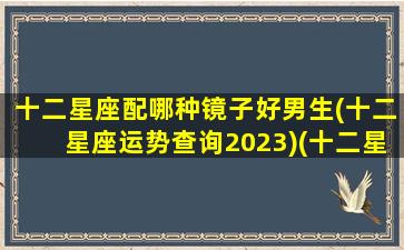 十二星座配哪种镜子好男生(十二星座运势查询2023)(十二星座配什么颜色好看)