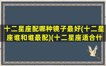 十二星座配哪种镜子最好(十二星座谁和谁最配)(十二星座适合什么眼镜)