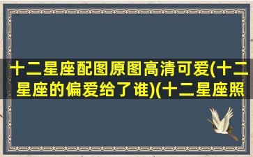 十二星座配图原图高清可爱(十二星座的偏爱给了谁)(十二星座照片儿)