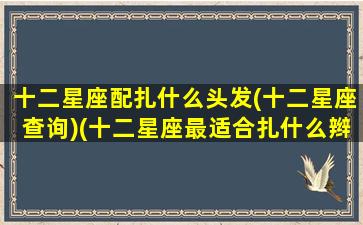 十二星座配扎什么头发(十二星座查询)(十二星座最适合扎什么辫子)