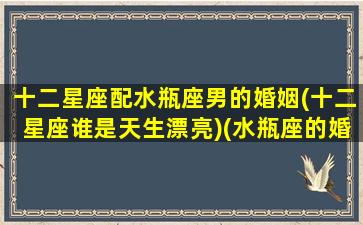 十二星座配水瓶座男的婚姻(十二星座谁是天生漂亮)(水瓶座的婚配配什么星座比较好)