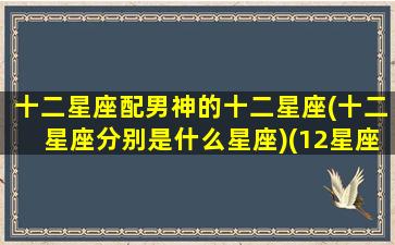 十二星座配男神的十二星座(十二星座分别是什么星座)(12星座配什么男生)