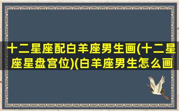 十二星座配白羊座男生画(十二星座星盘宫位)(白羊座男生怎么画简笔画)