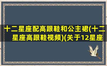 十二星座配高跟鞋和公主裙(十二星座高跟鞋视频)(关于12星座的专属的高跟鞋)