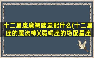 十二星座魔蝎座最配什么(十二星座的魔法棒)(魔蝎座的绝配星座)