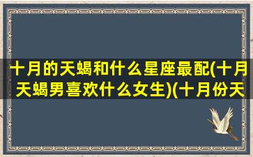 十月的天蝎和什么星座最配(十月天蝎男喜欢什么女生)(十月份天蝎座的爱情)