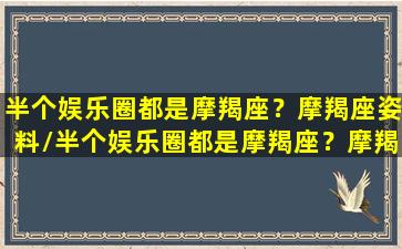 半个娱乐圈都是摩羯座？摩羯座姿料/半个娱乐圈都是摩羯座？摩羯座姿料-我的网站