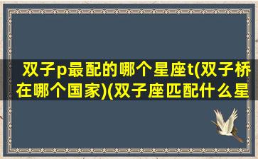 双子p最配的哪个星座t(双子桥在哪个国家)(双子座匹配什么星座婚姻幸福)