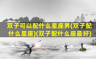 双子可以配什么星座男(双子配什么星座)(双子配什么座最好)