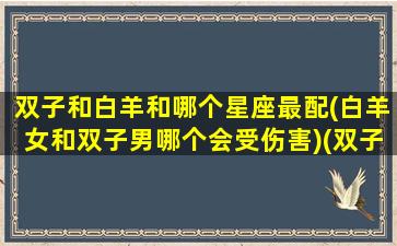 双子和白羊和哪个星座最配(白羊女和双子男哪个会受伤害)(双子女和白羊女谁更聪明)